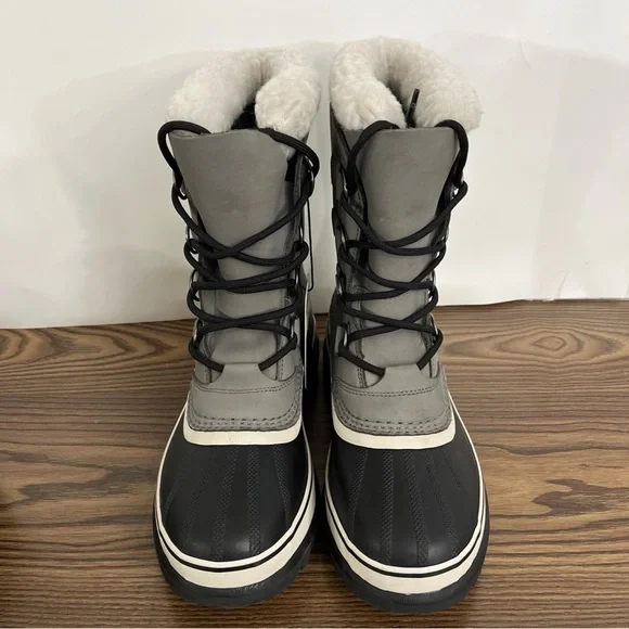 SOREL Women Sz 8.5 CARIBOU Lace-up Waterproof Snow Boots Comfortable INSULATION - Picture 9 of 12